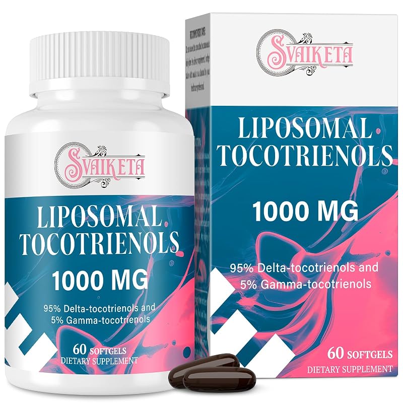 Svaiketa Vitamina E com Tocotrienóis Lipossomais 1000 mg, 60 cápsulas