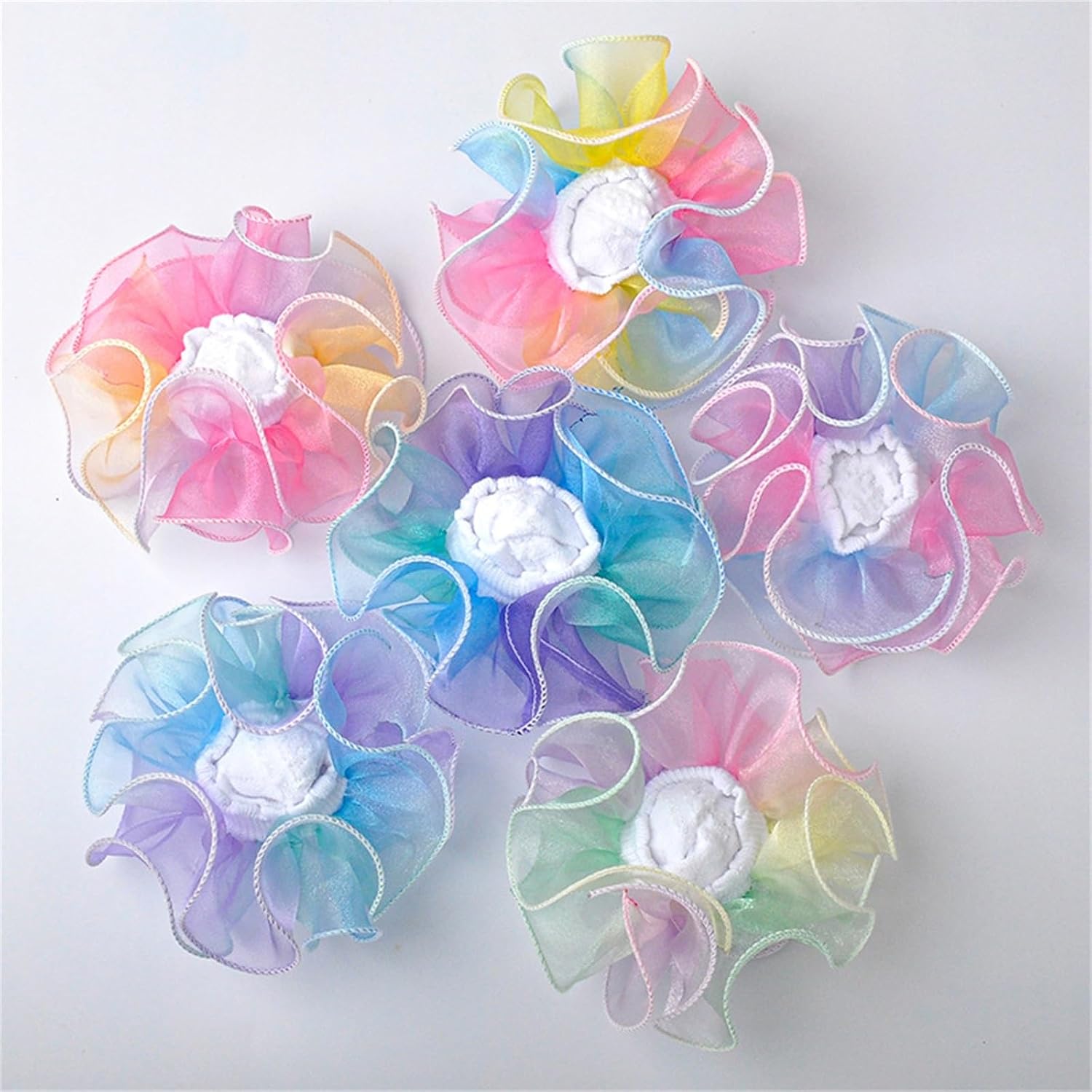 SAYOO Toddler Girls Ruffle Socks Double Lace Frilly Princess Dress Sock Cotton Anti-slip Ankle Socks for Kids Years 1-10T
