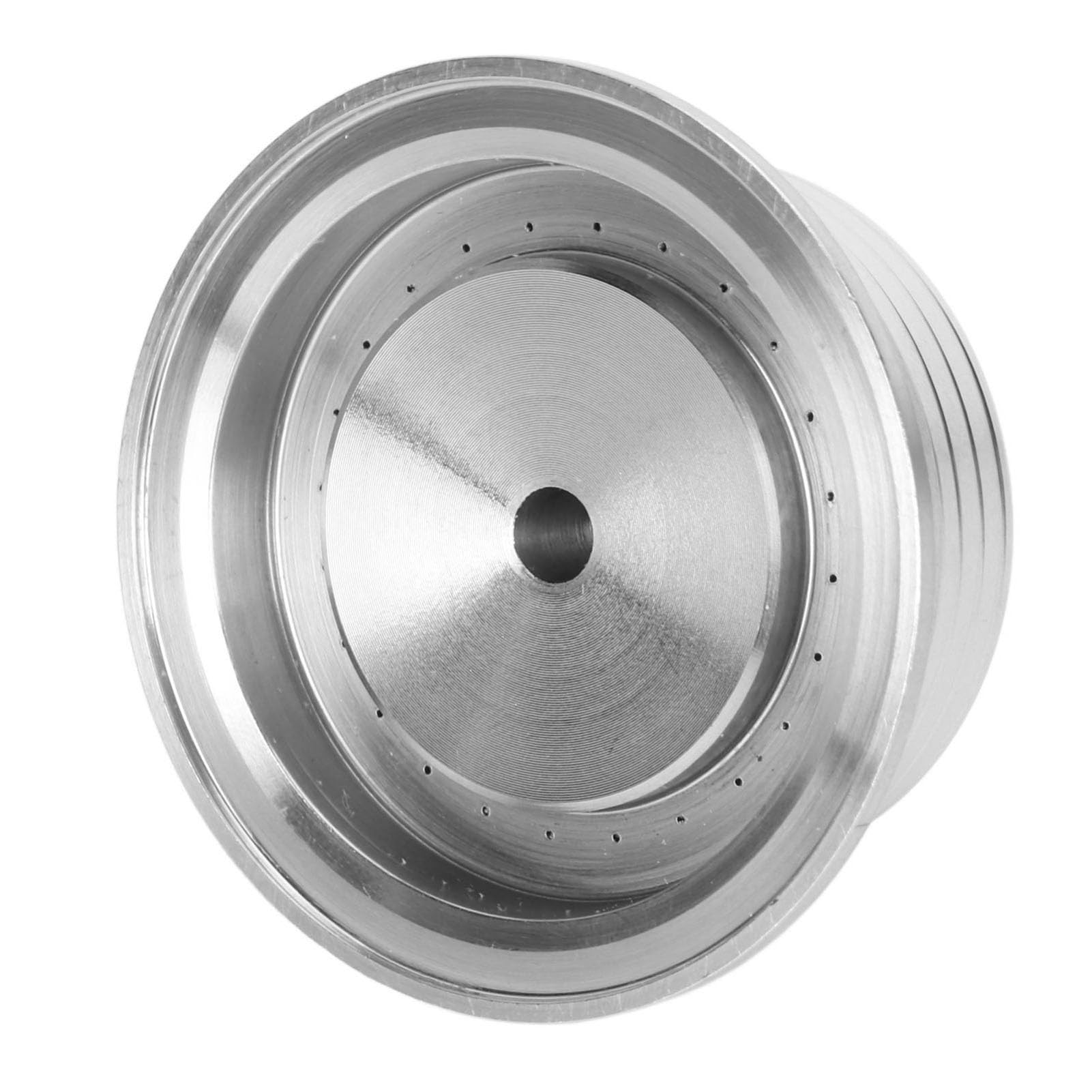 Cápsula de café reutilizable con tapa, cepillo de cuchara, tapas de cápsulas de café recargables, cápsulas de café suaves y recargables hechas de acero inoxidable y plástico