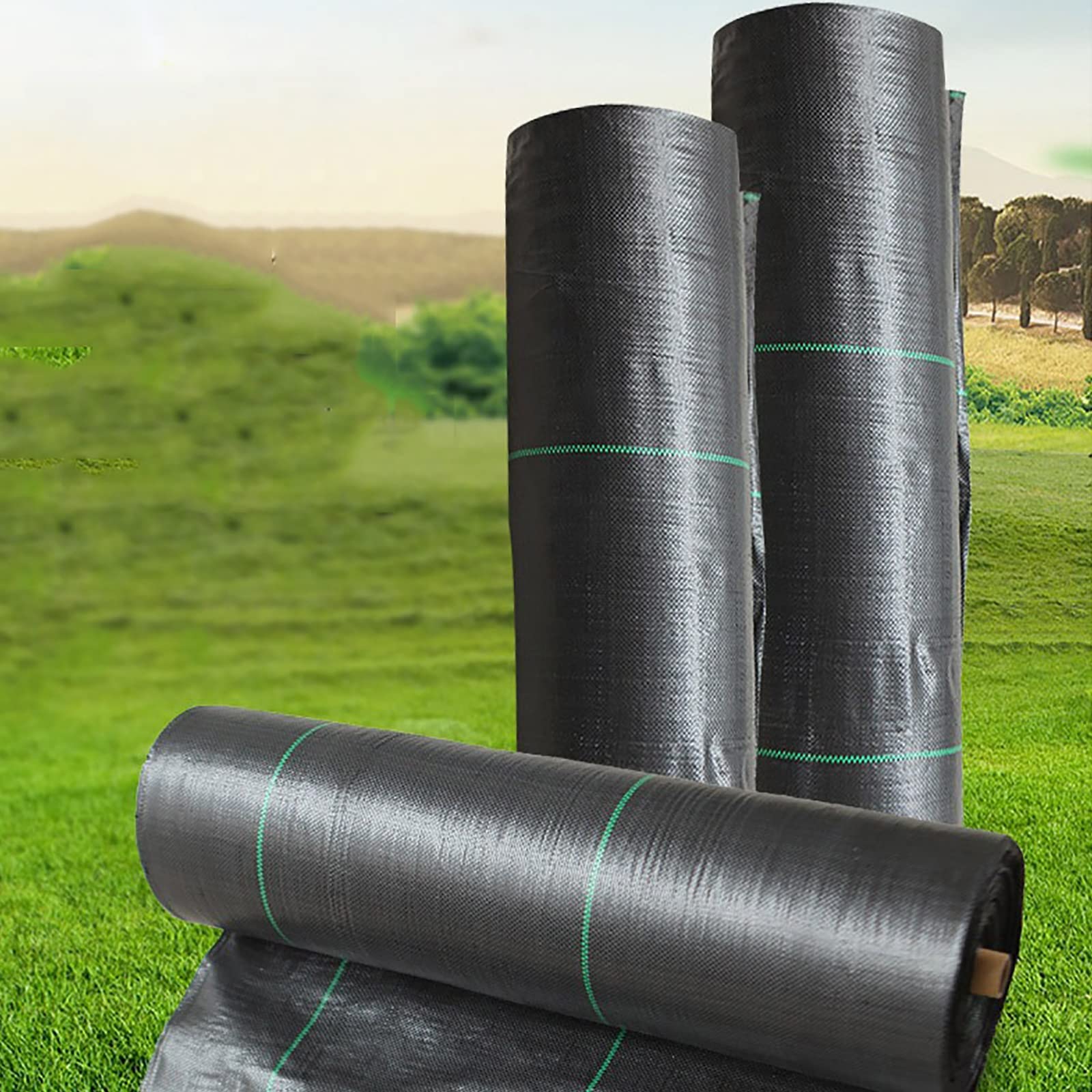 Heavy Duty Geotextile Landscape Fabric, Gardening Mat, PP Woven Garden Ground Cover, Eco-Friendly & Convenient,Tear Resistant Heavy Duty, High Permeability Good,Tree Protection Weed Mats (Size : 1x5