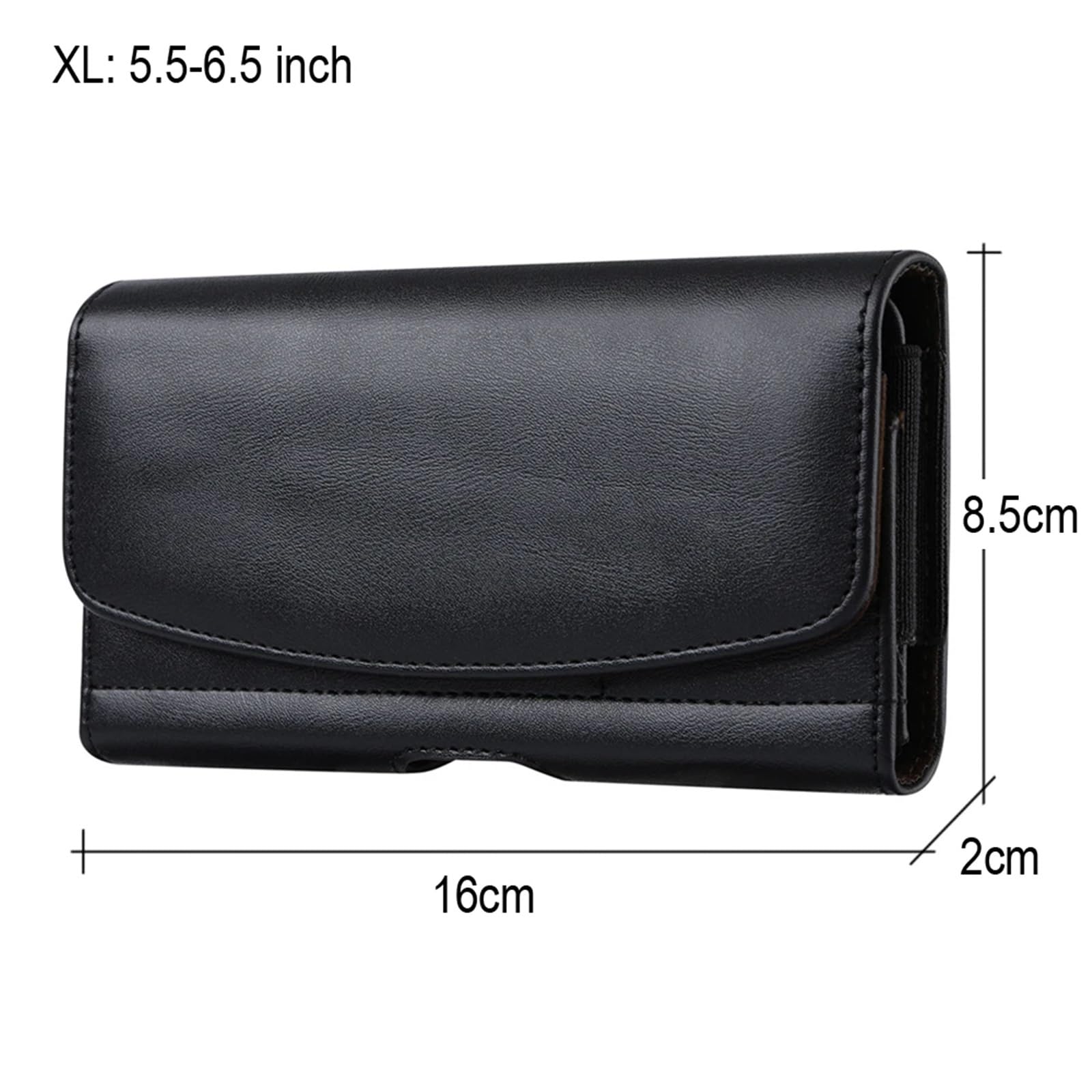 Phone Belt Pouch Universal Leather Holster Clip Case for Men Waist Bag Cover für Wandern, Camping(XL)