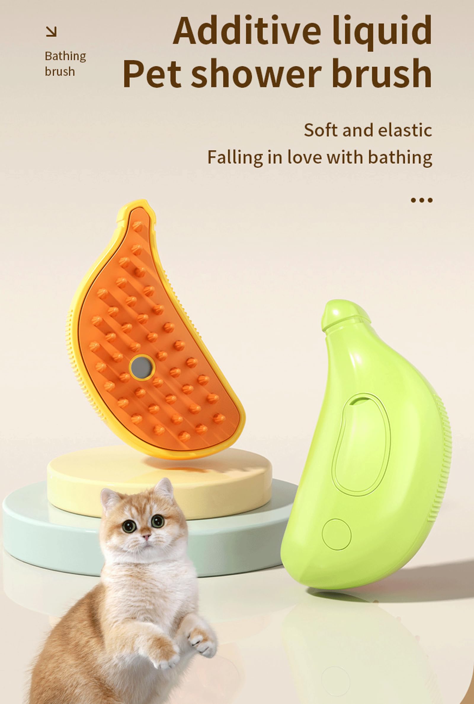 Brosse Chien Chat à Vapeur, 3 En 1 Peigne De Massage En Spray Pour Chats, Brosse à Chat Rechargeable,Cat Steamer Brush for Massage, Cat Hair Brush for Tangled and Loosse Hair