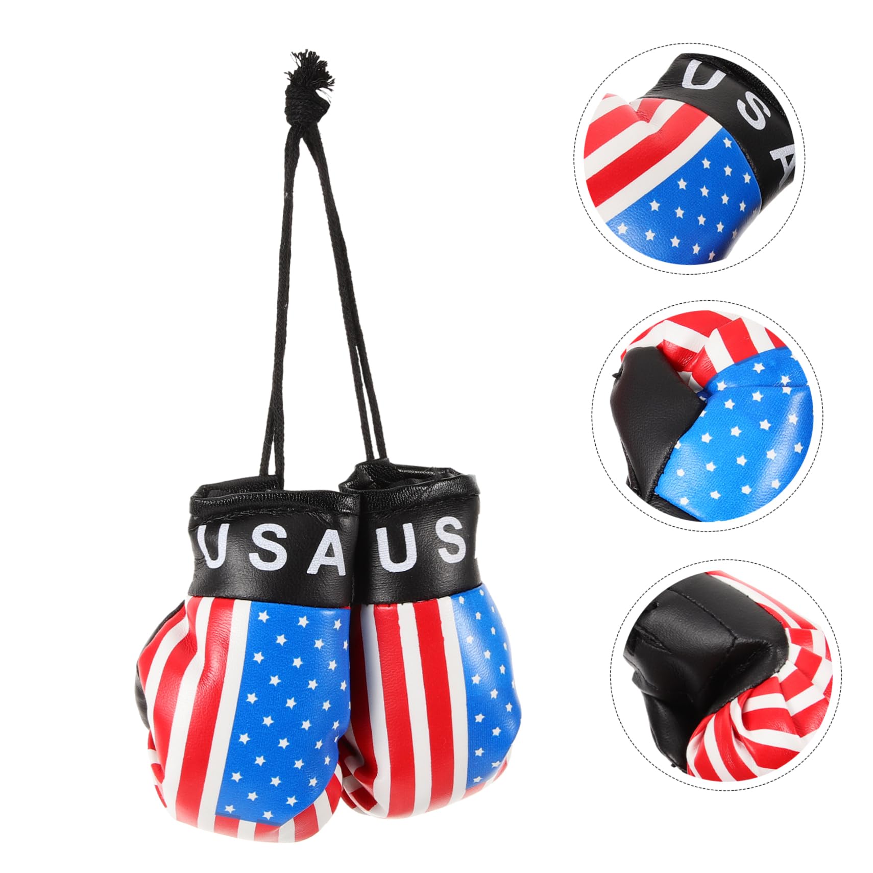 VANZACK Xmas Ornaments Boxing Gloves Decor Keychain Pendant Car Bag Decorations Mini Boxing Gloves Set