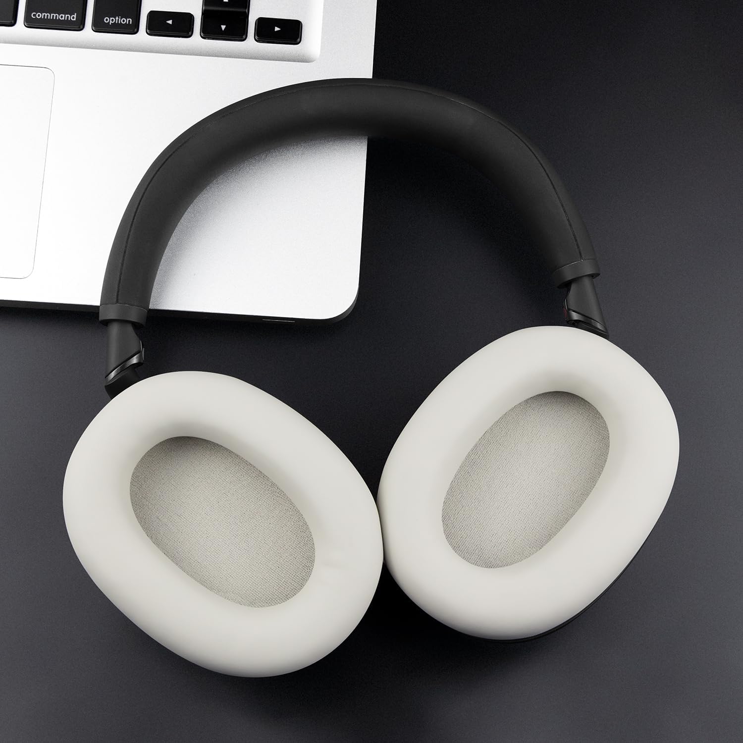 SOULWIT Earpads Replacement for Sony WH-1000XM6(WH1000XM6) Noise Canceling Headphones, Ear Pads Cushions with Soft Protein Leather and High-Density Memory Foam - Platinum Silver