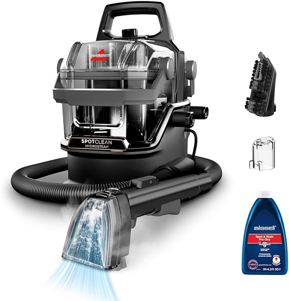 BISSELL SpotClean HydroSteam, Polsterreiniger Gerät, Teppichreiniger mit HydroSteam Technologie, Dampfreiniger, Nasssauger für Teppiche, Polster, Auto & Mehr, Leistungsstarker 1000W Motor, 3689N - 1