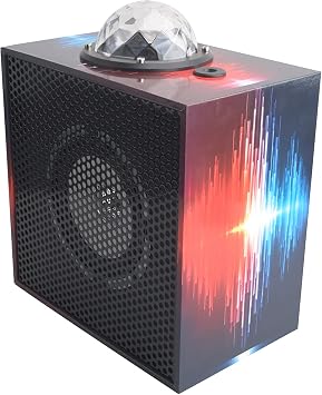 Beat Box Wireless Bluetooth Speaker with Dancing LED Lights & Starlight for Adults & Kids Soundwaves