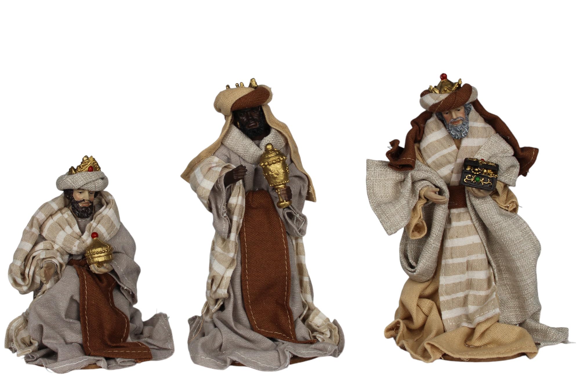 ZICOM Ankleidefigurenset Bethlehem, Krippenfiguren modern ca. 16cm 10-TLG. Polyresin bekleidet