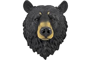 Bear Head Wall Decor - Large Black Bear Head Wall Hanging -...