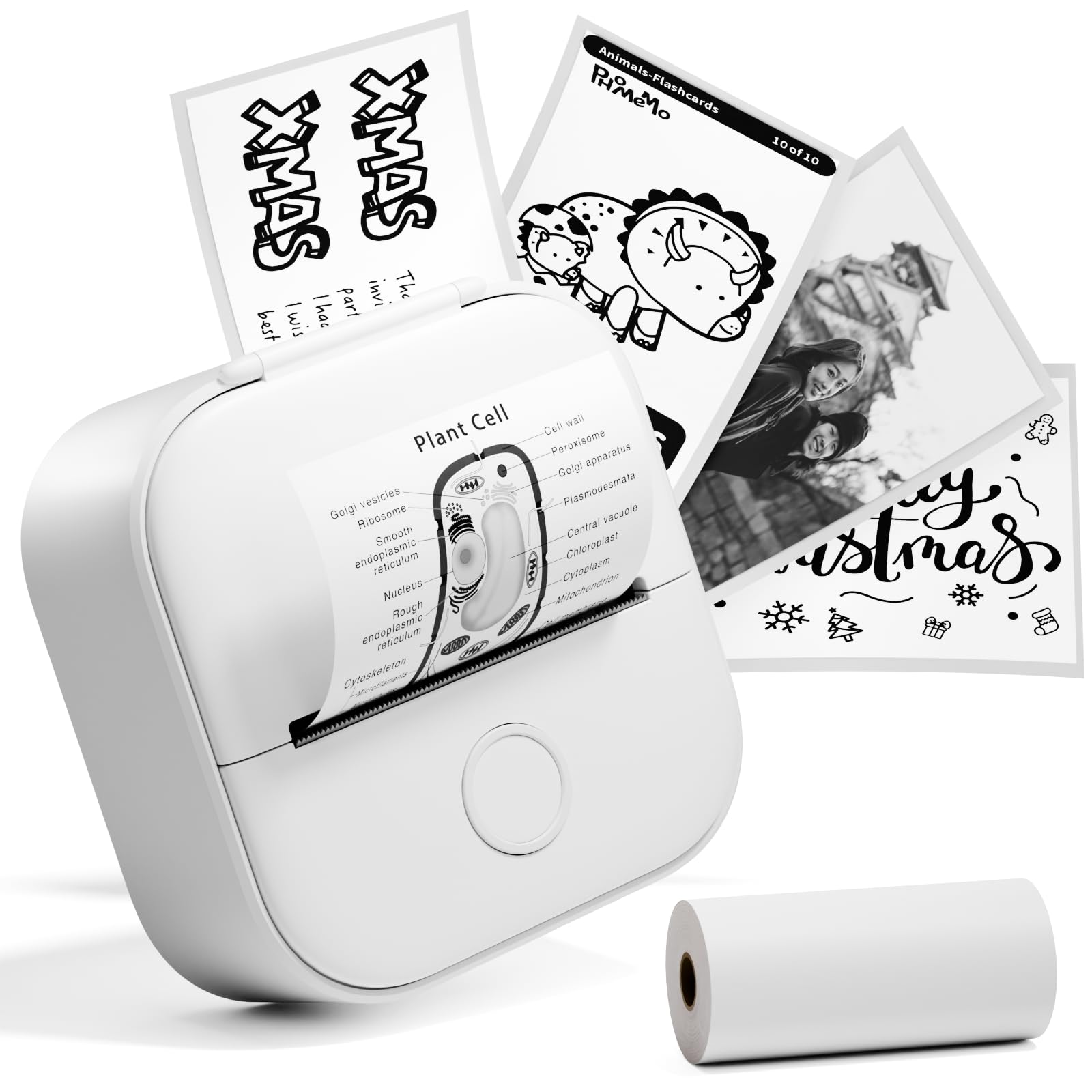 LabelCreateT02 Mini Sticker Pocket Printer Portable Wireless Bluetooth Printer Thermal Inkness Sticker Maker Machine is Suitable for DIY Creation, Diaries, Memos, Anatomical Diagrams,Photos