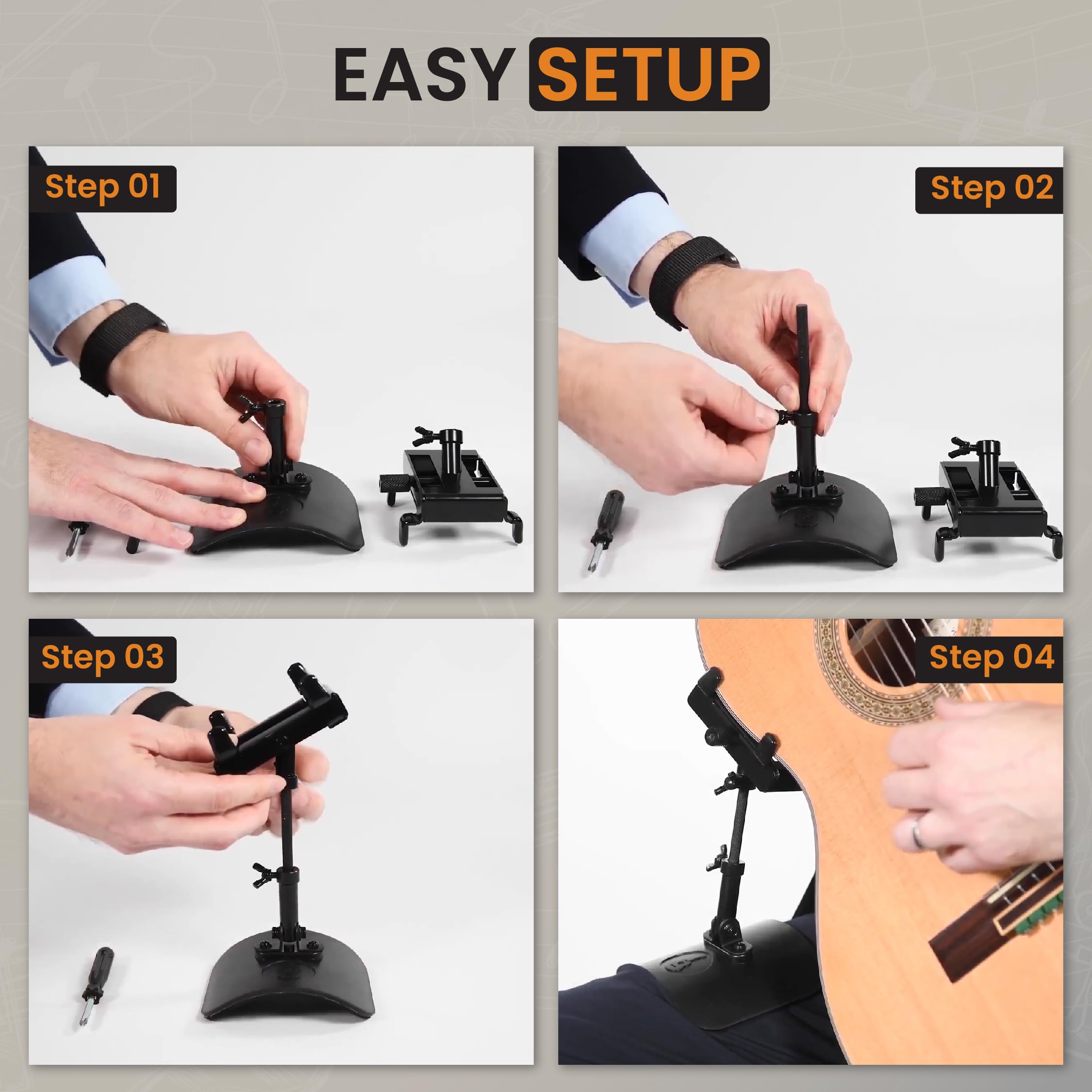 Supporto per chitarra classica, supporto professionale per chitarra classica per chitarristi classici, supporto per chitarra acustica, supporto romantico per chitarra