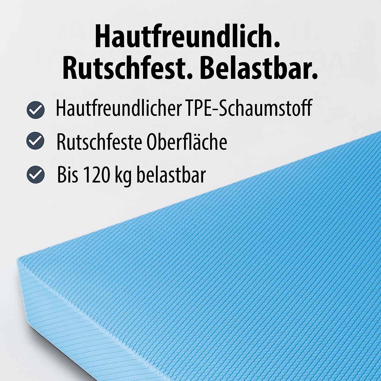 Newgen Medicals Balancekissen: XXL-Balance-Pad für Stabilitäts- und Koordinations-Übungen, 48 x 38 cm (Balance Board, Fitness-Kissen, Studio)