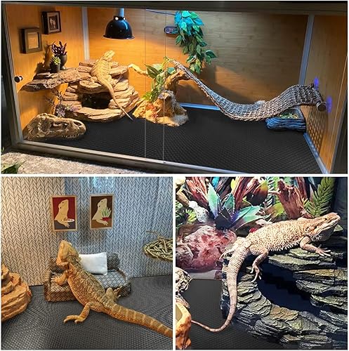 Miniatura 6 de Alfombra de reptil, alfombra de reptil, dragón barbudo, sustrato de leopardo Gecko, suelo de tanque de dragón barbudo, serpiente, ropa de cama de