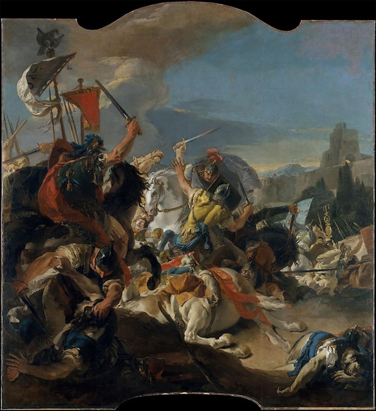 Lienzo de La Battaglia Di Vercelle para decorar salones elegantes de 60x90cm 5