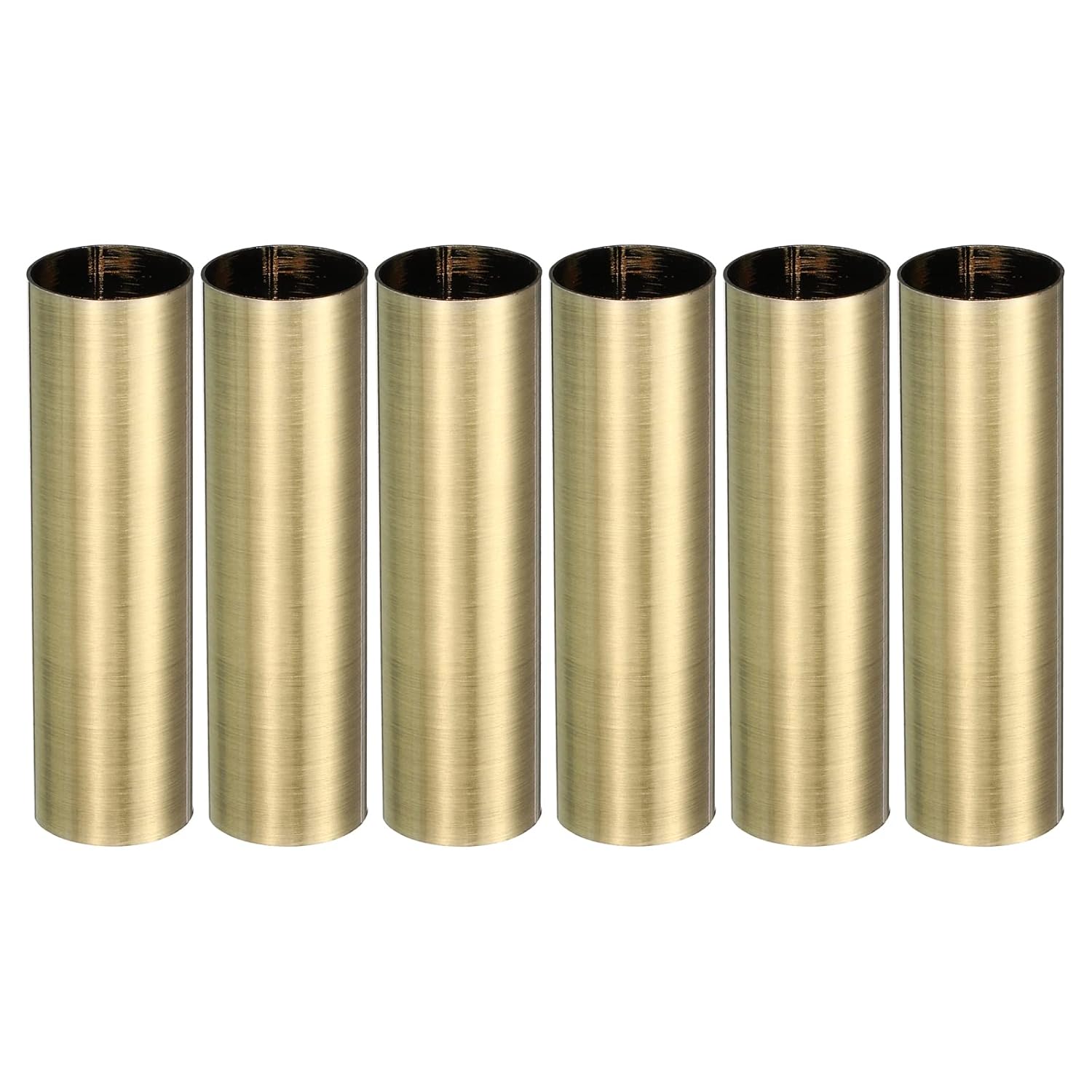 MECCANIXITY E12 Candle Socket Covers, 3.1 Inch Tall Metal Chandelier Sleeves Candelabra Base Sockets Fit to Most Chandeliers, Bronze 6 Pcs