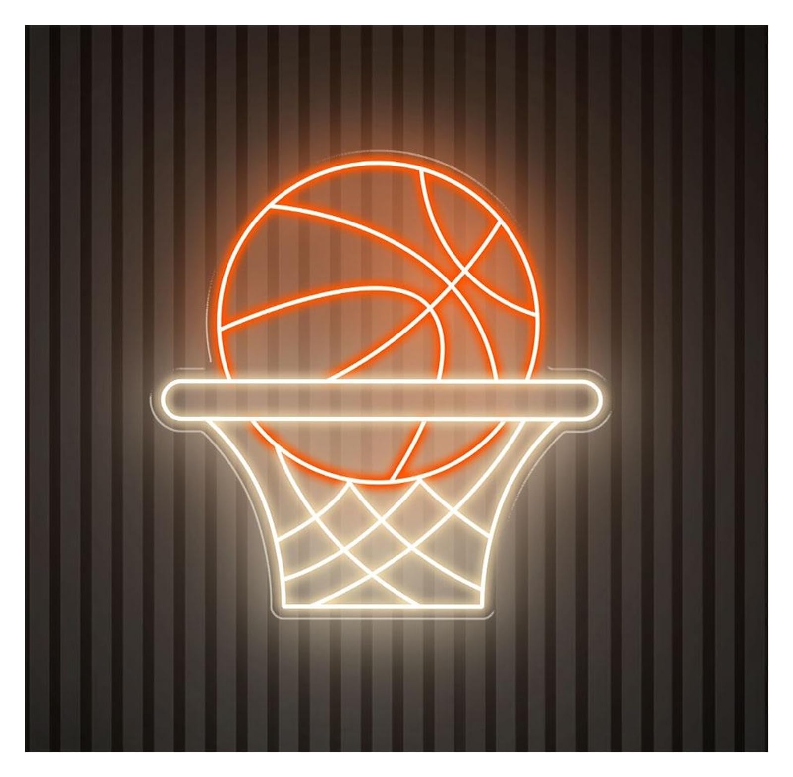 RONGCH Hanging Art Signs Basketball Neon Sign Sports Room Gameroom Bedroom Bar Livingroom Birthday Party Wall Decoration 55cm