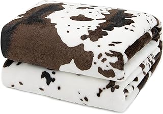 Cute Cow Print Blanket for Kids Cozy Soft Lightweight Cow...