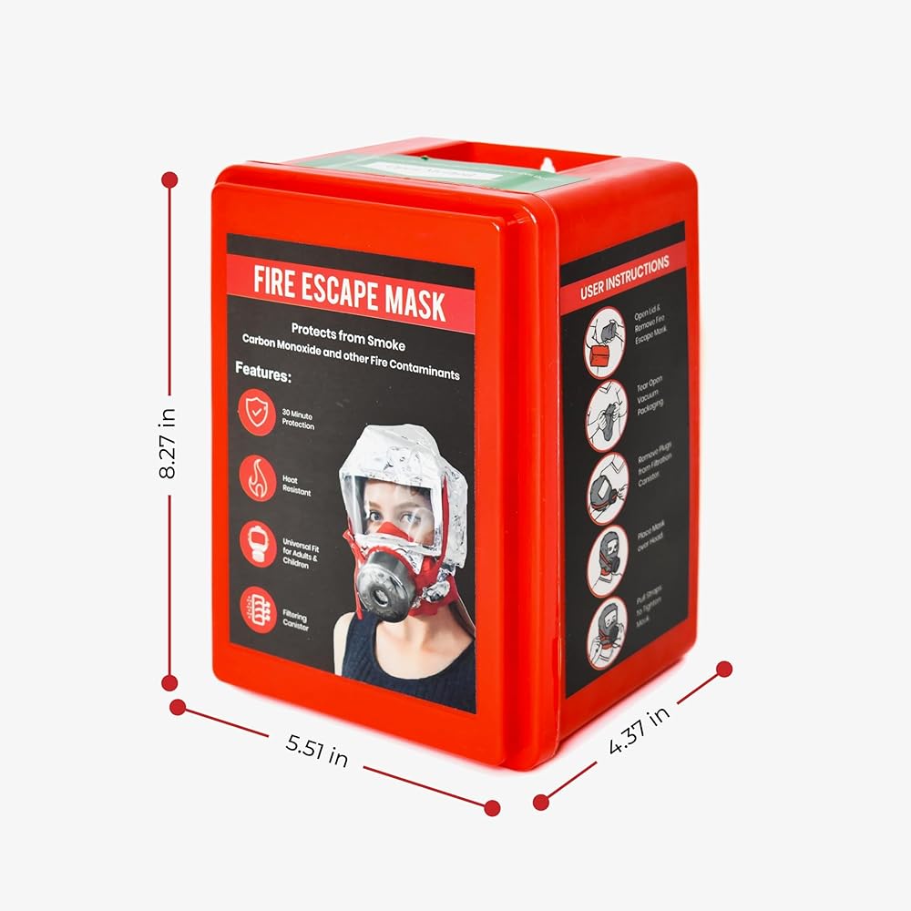 【送料無料★】 『FIRE ESCAPE MASK』 2個入り Amazon.com: W WILKEN Fire Emergency Escape Mask & Hood