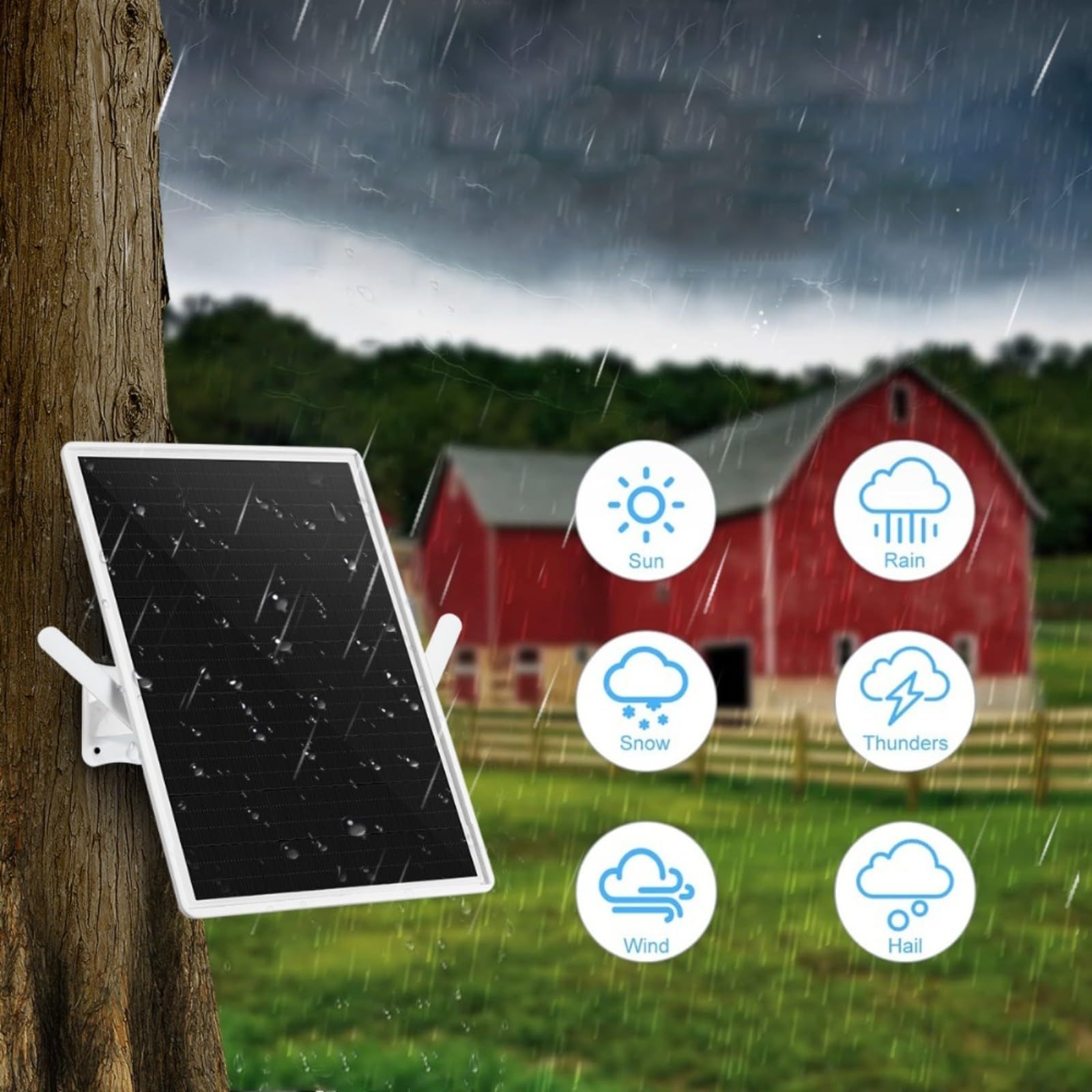 Estensore WiFi solare per esterni, 300 Mbps, ripetitore wireless IP66 resistente alle intemperie con batteria da 20000 mAh e antenne ad alto guadagno, portata 150 m per giardino, garage
