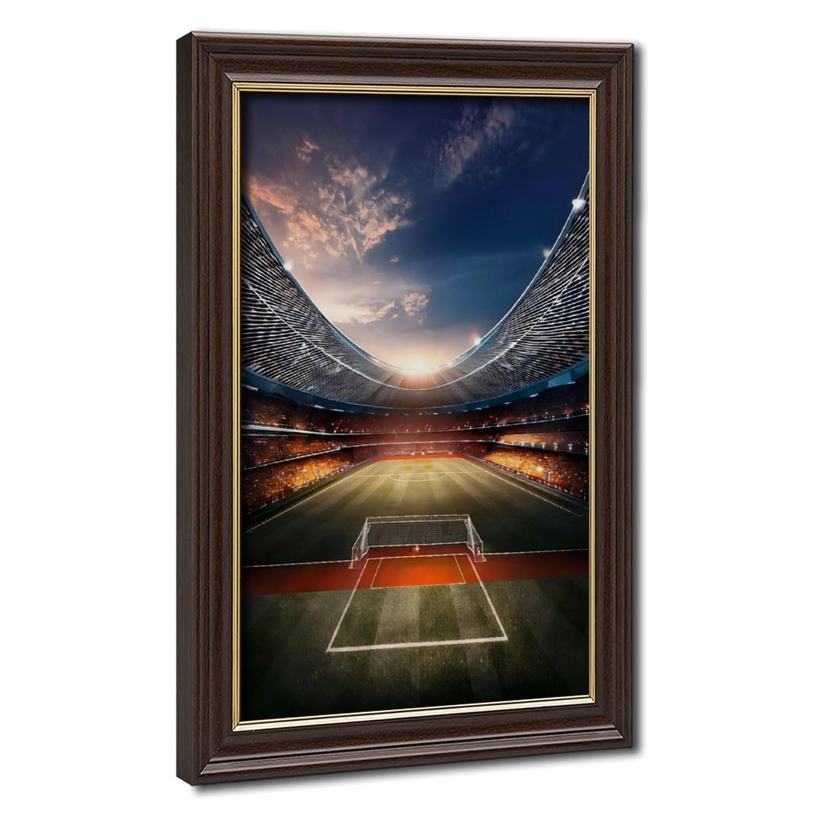 Bareronor Mokume Gane Frame-Style Football Pitch Poster Canvas Poster For Dorm Room Decor Gift