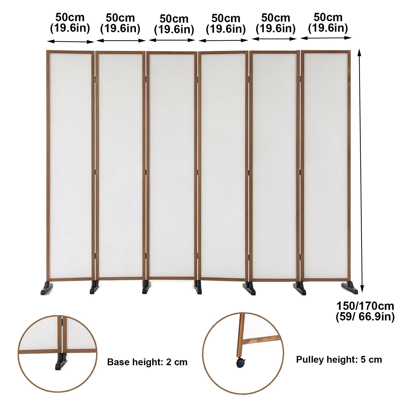 Paravento Pieghevole Legno 170 Cm, Elemento Decorativo E Divisorio