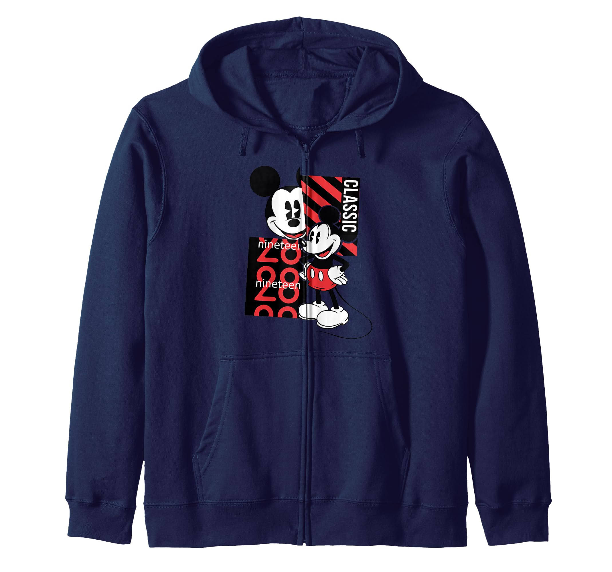 Mickey Square Off Zip Hoodie pour vos sorties décontractées en ville - 2