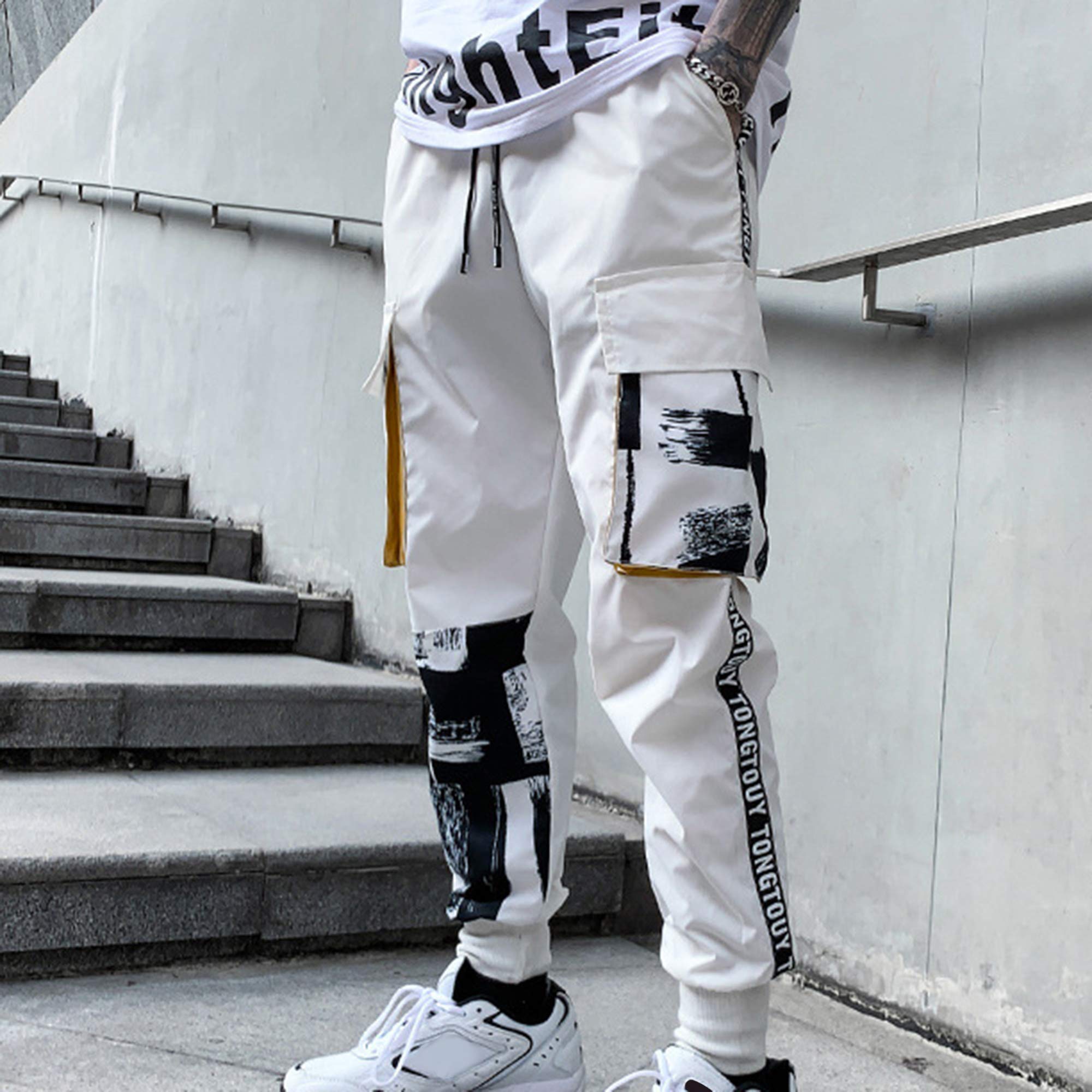 XYXIONGMAO Harem Pants for Men Hip Hop Techwear Pants Streetwear Men Multi-Pocket Casual Pants Loose Functional Overalls