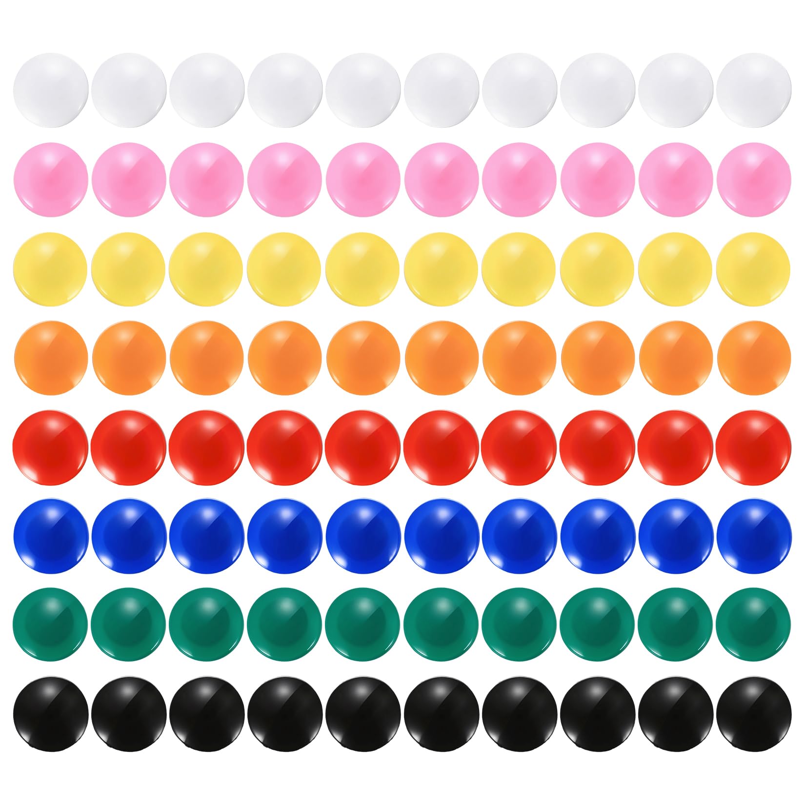80 Pcs Fridge Magnetss, Strong Whiteboard Magnets for Whiteboard, 8 Colors Small Round Colourful Magnets for Fridge Notice Boards Planning Boards DIY Crafts Classroom Office School