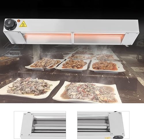Miniatura 4 de LOYALHEARTDY Lámpara de calor de alimentos de 24 pulgadas, calentador de alimentos infrarrojo con control de temperatura y enchufe de seguridad