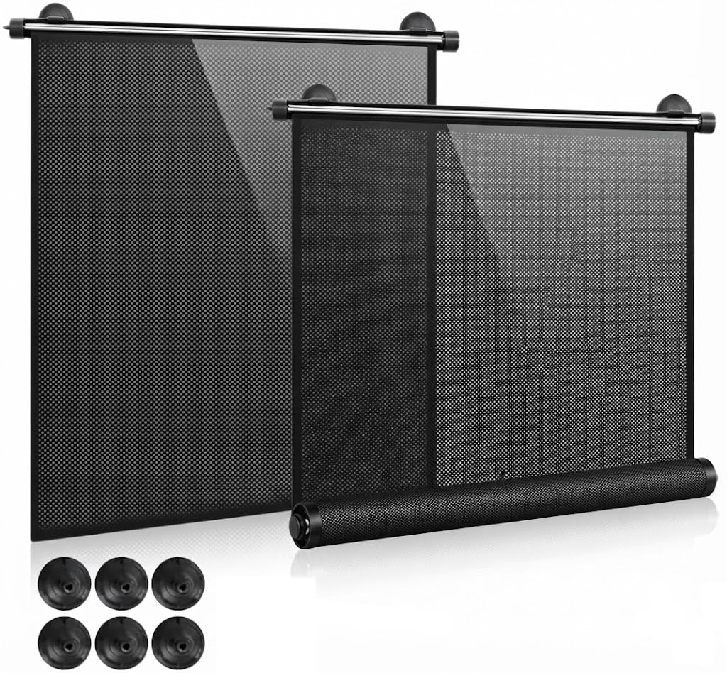 LiYeeYP 50×50cm 2 Pcs Car Sun Shade for Fiat 500c 2014-2020