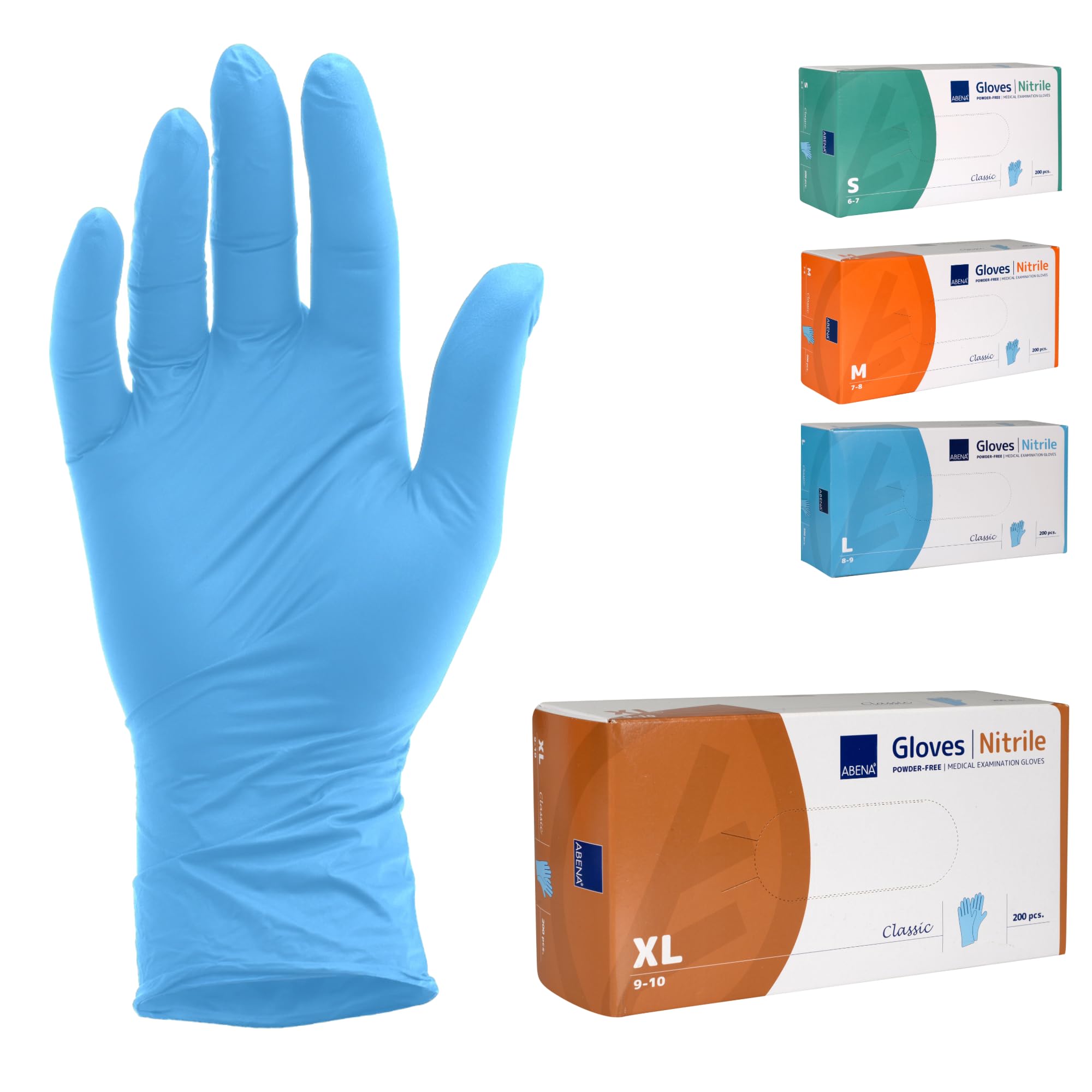 ABENA Nitrilhandschuhe XL, 200 Stück – puderfrei & latexfrei, blau