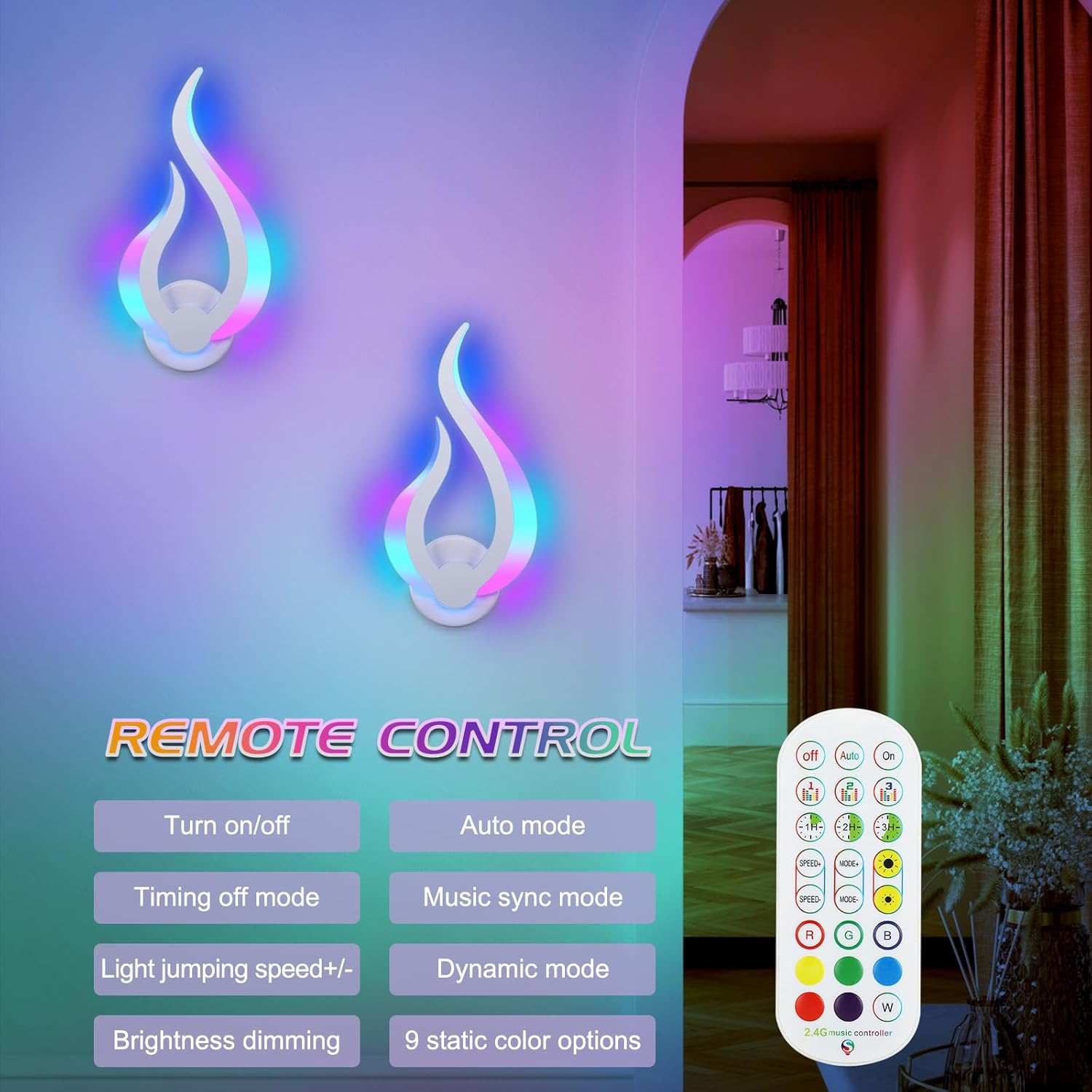 Luz De Pared Magnética Recargable Por USB, Doble LED, 5W, CCT, Regulable, Inalámbrica, Ajustable