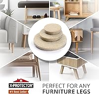 Vista 2 de Mejores Almohadillas de Fieltro para Muebles X-PROTECTOR - 48 Almohadillas Premium de Fieltro para Sillas, Protector de Suelo para Pies de Muebles