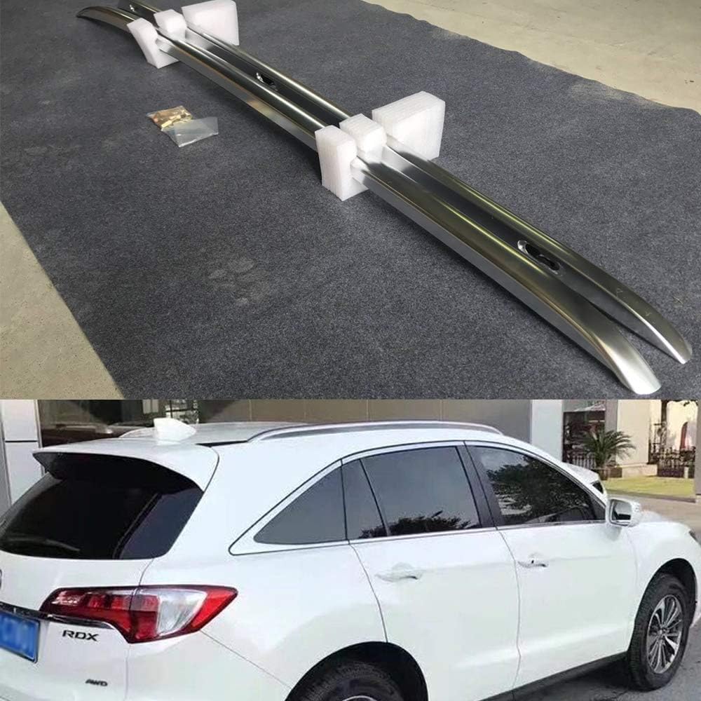 2Pcs Roof Rail Roof Rack Side Rail Aluminum Fit for Acura RDX 2013-2018 - Silver