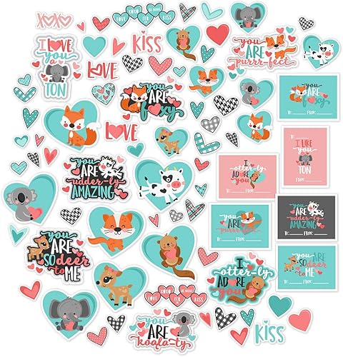 Troqueles de papel - Be Mine - para el día de San Valentín - Más de 60 troqueles de cartulina para álbumes de recortes - por Miss Kate Cuttables