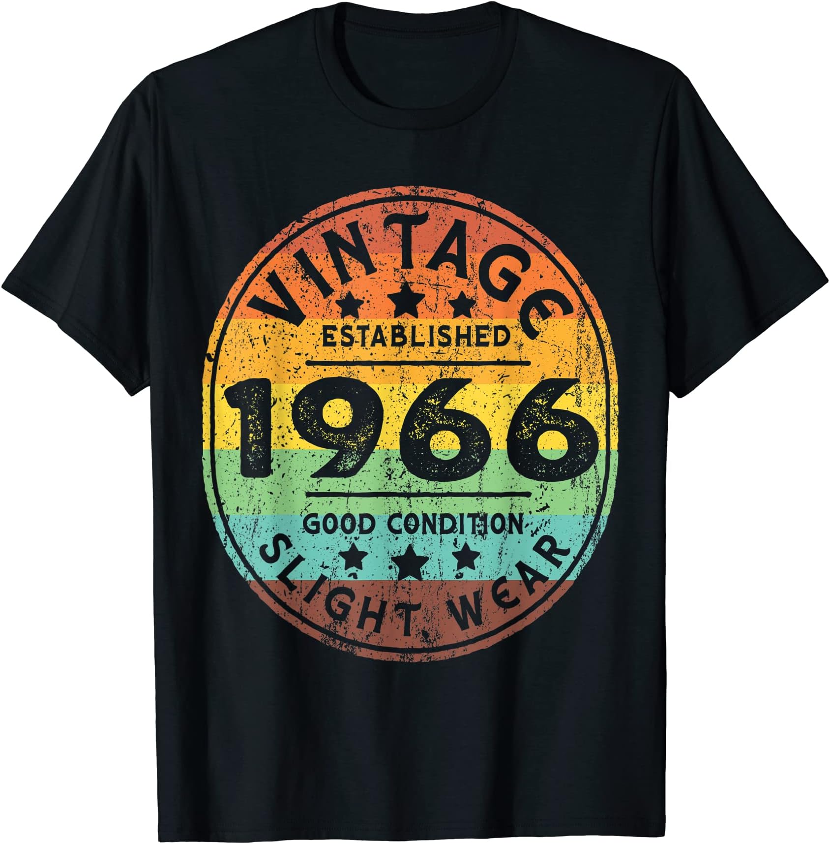 Vintage Retro Birthday ShirtsVintage established 1966 56th Birthday Party Retro Men T-ShirtOEKO-TEX STANDARD 100