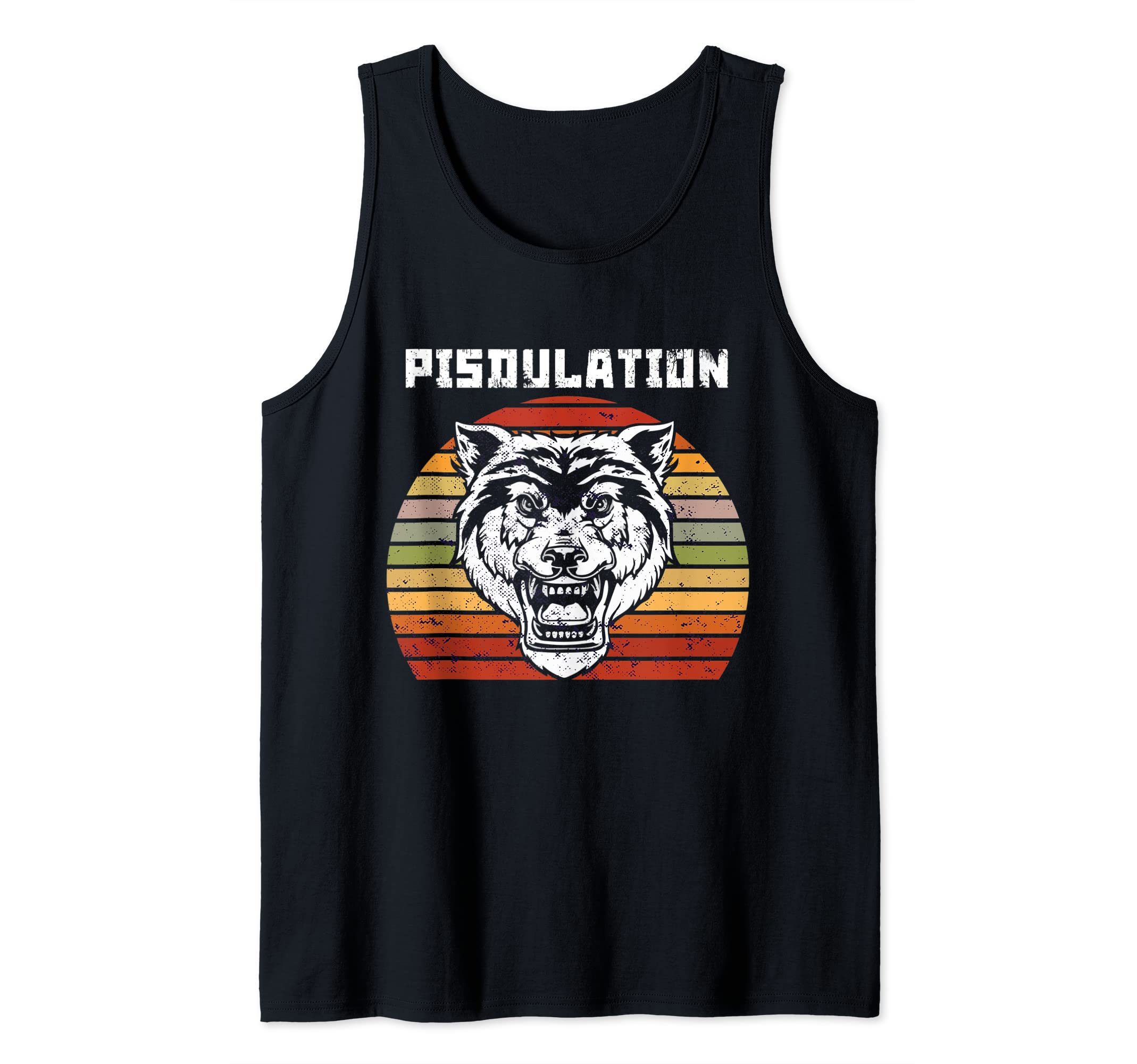 Russia Russian memes Russians funny pisdulation with wolf Tank Top