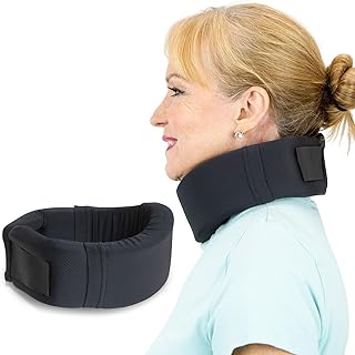 Vive Neck Brace Cervical Collar - Soft Foam for Neck Pain, Sleeping, Support for Women & Men - Universal Size Orthopedic Collar for Stiff & Pinched Nerve - Adjustable Wrap, Chin Contour (2.5")