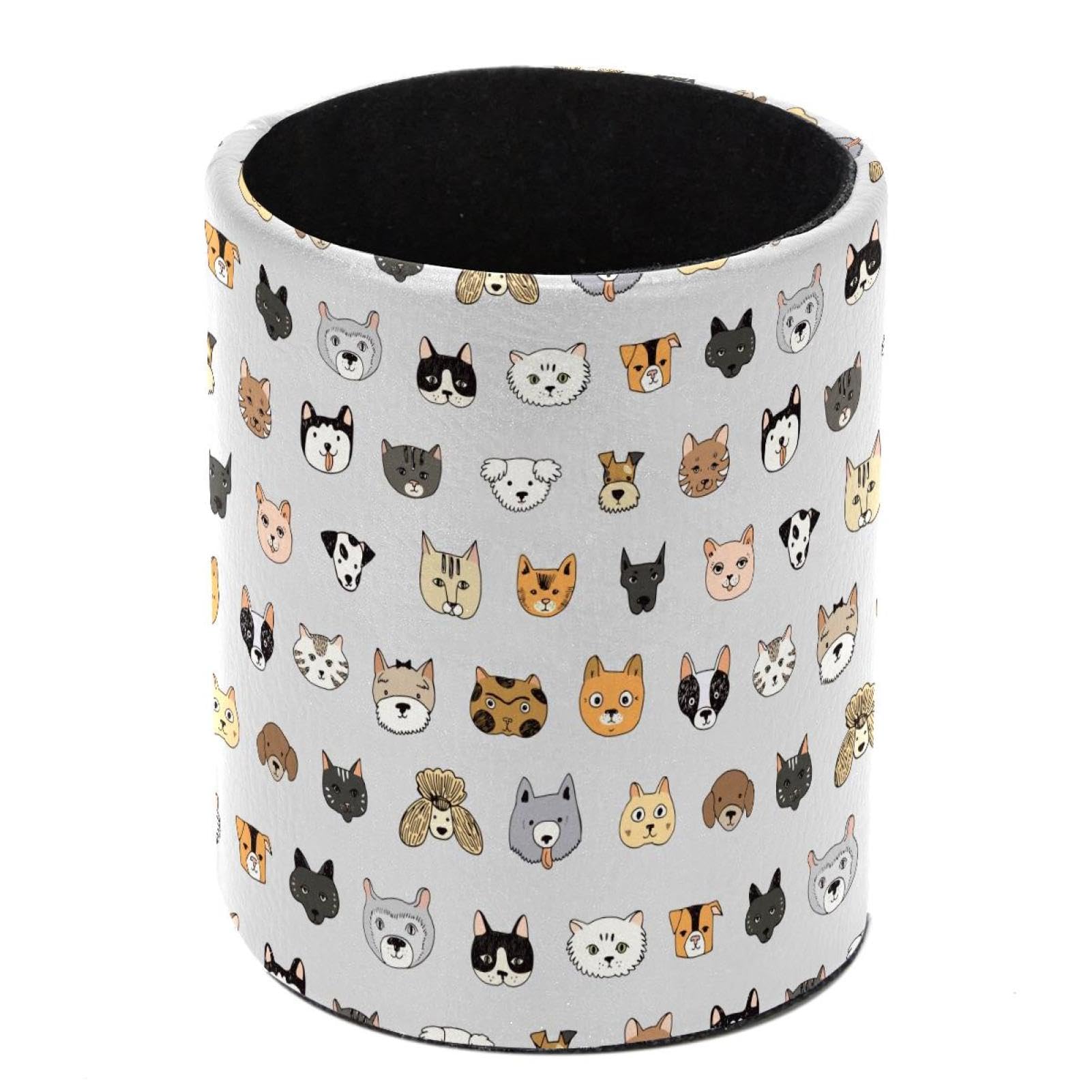 otnrnondcl Cats and Dogs Animal Pencil Holder, Pencil Cup for Desk, Makeup Brush Holder Cup for Kids Desk Organizer for Office, Classroom, Home