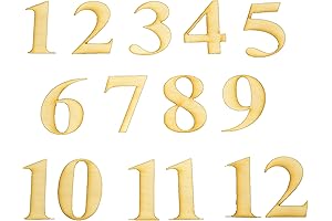 Decorative Unfinished Wood Clock Numbers in Custom Sizes and Thicknesses