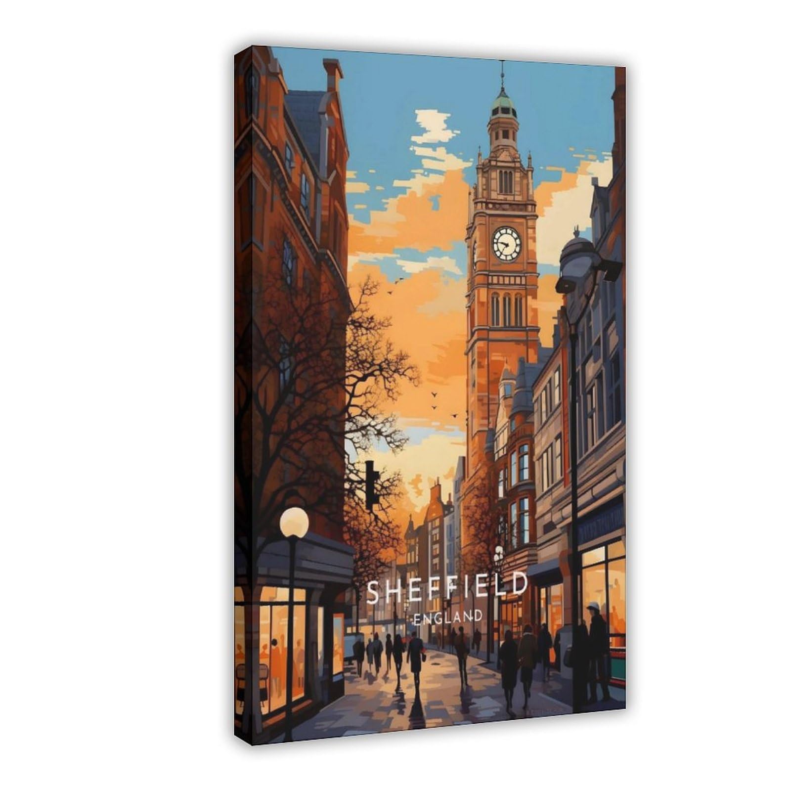 WLQZFRWV Sheffield Travel- England, Sheffield Canvas Poster Wall Art Decor Print Picture Paintings for Living Room Bedroom Decoration 16x24inch(40x60cm)