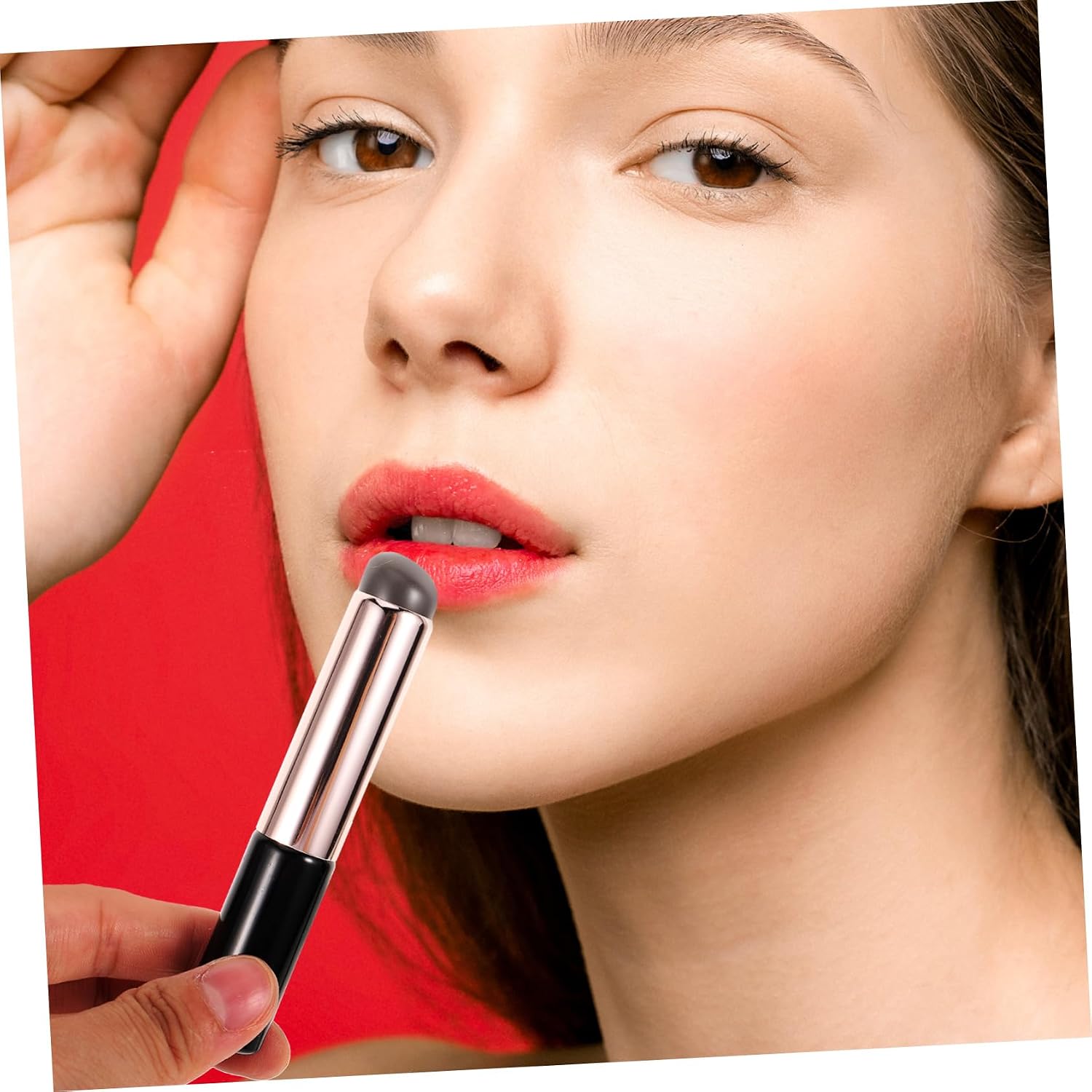 3pcs Silicone Lip Makeup Brush Lip Brush for Lipstick Gloss Balm Concealer Professional Easy to Use