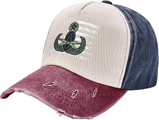 Veterans Owned EOD Badge Washed Baseball Cap - Adjustable Cotton Cowboy Hat