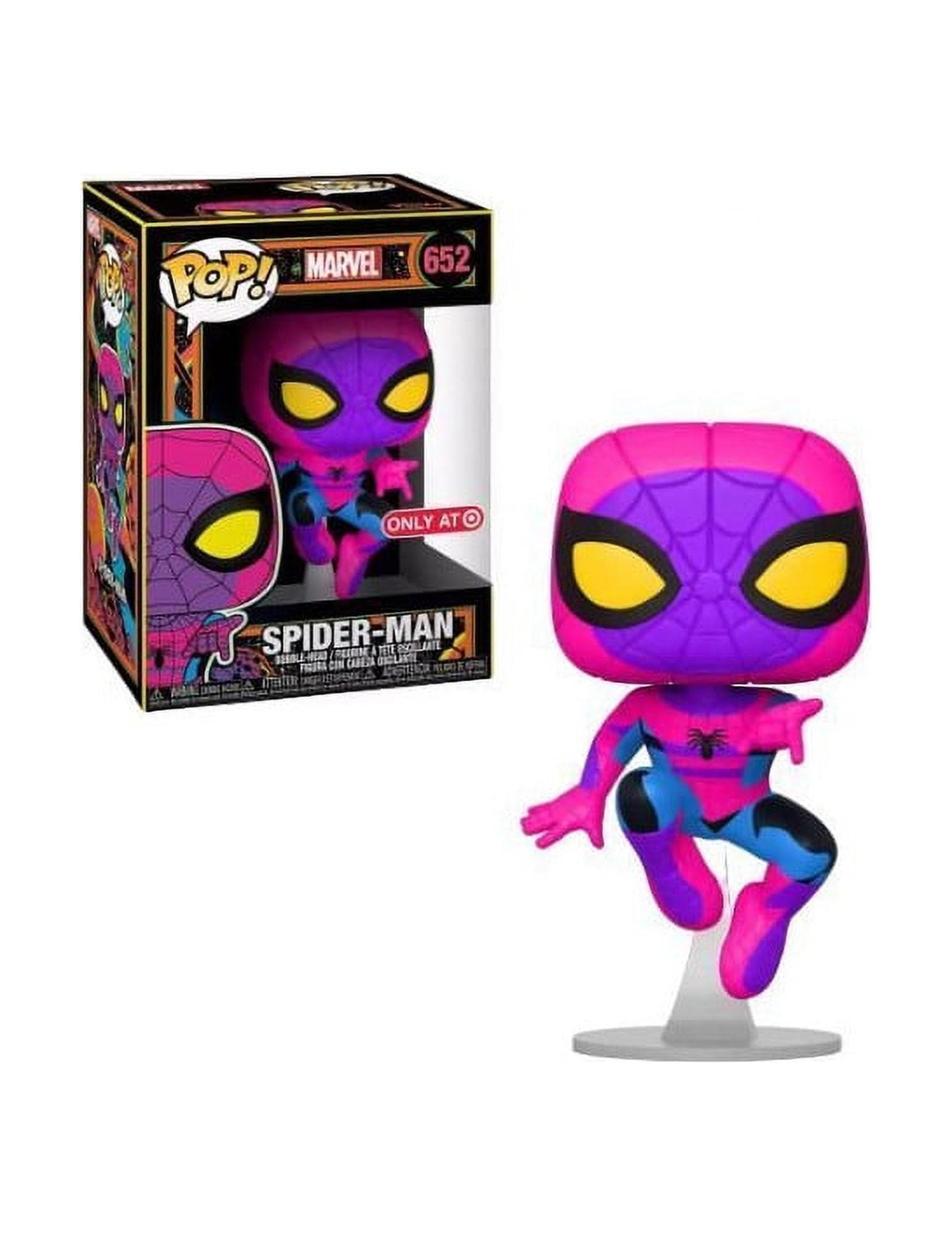 funko pop スパイダーマン black light 復刻版 Amazon.com: Funko Pop! Marvel: Blacklight Spider-Man Vinyl