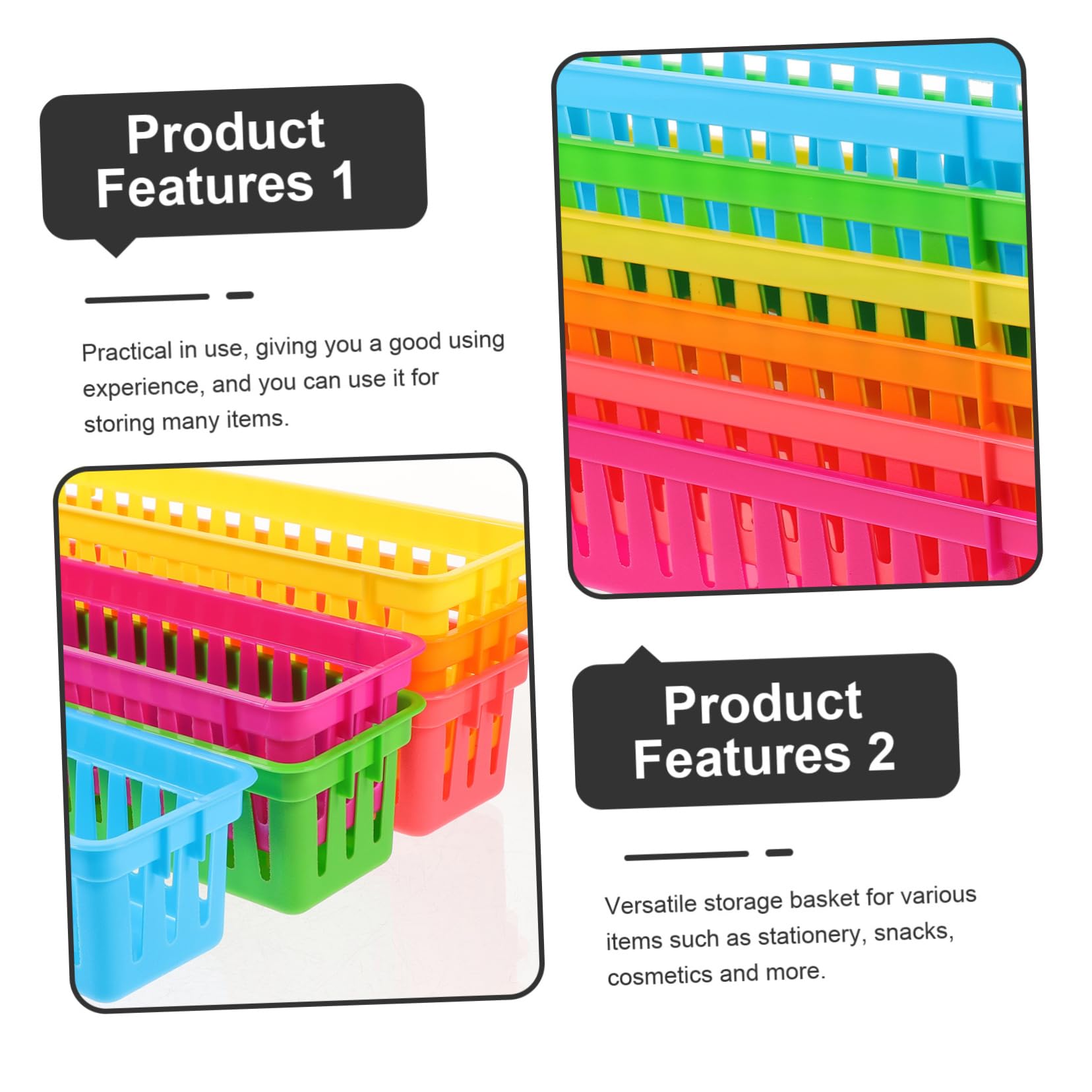 Operitacx 30pièces Panier De Rangement Multi-usages Pour Fournitures Scolaires Organisateur De Bureau Conteneurs Pour Crayons Et Matériel De Dessin