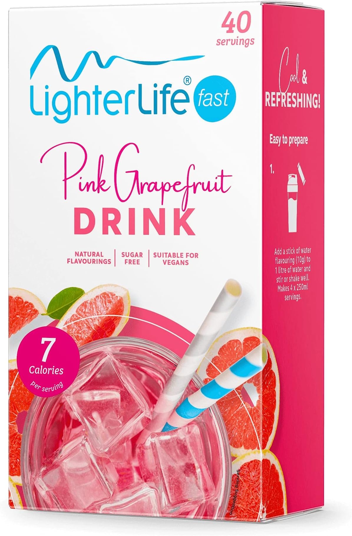 LighterLife Pink Grapefruit, Low Calorie Drink, 10x Sachets per Pack