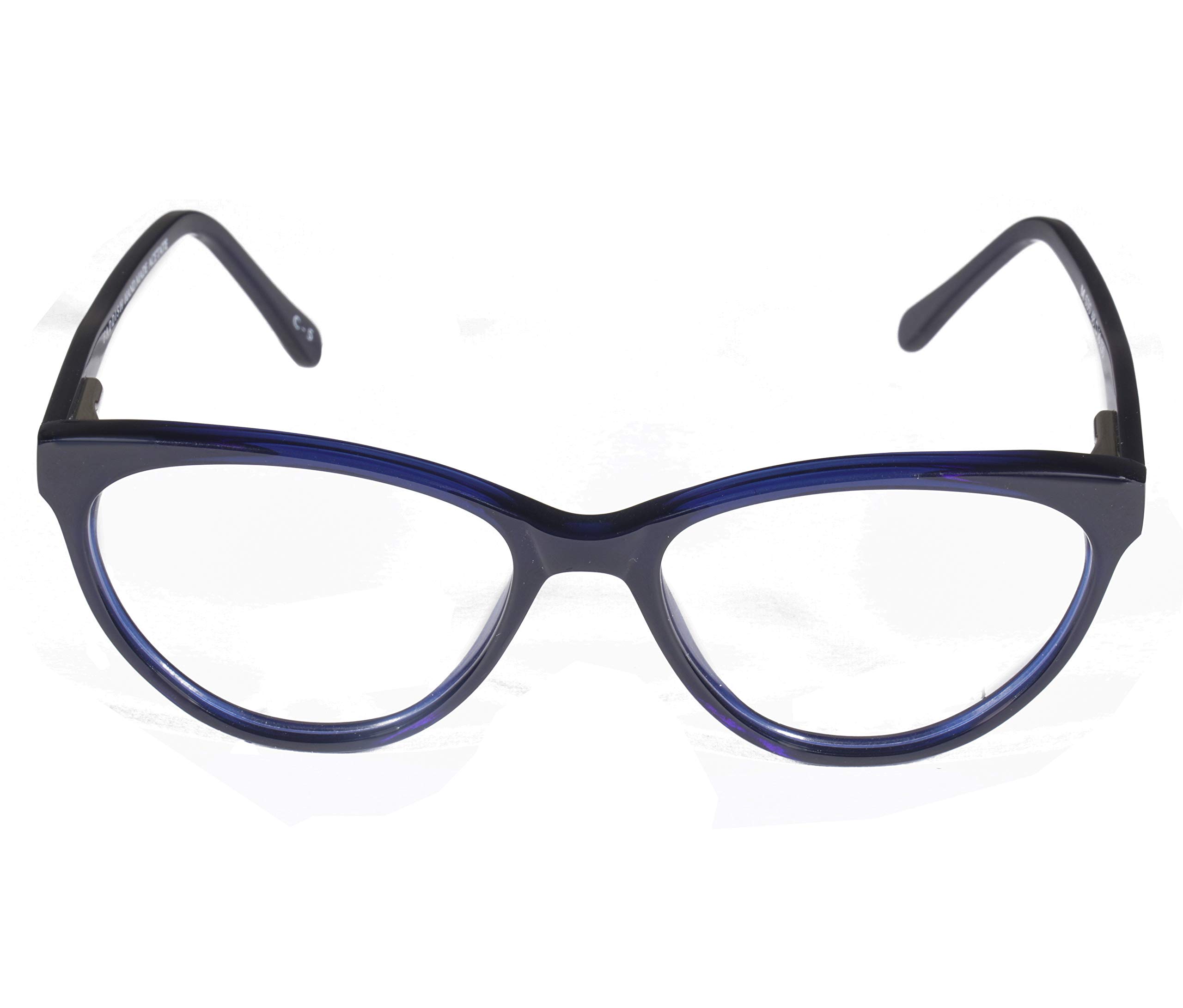 Faddish Full Rim Cateye Girl's Spectacle Frame (M-535 G|Zero Power|Dark Blue Mono) (Premium Acetate) - Image 2 thumbnail