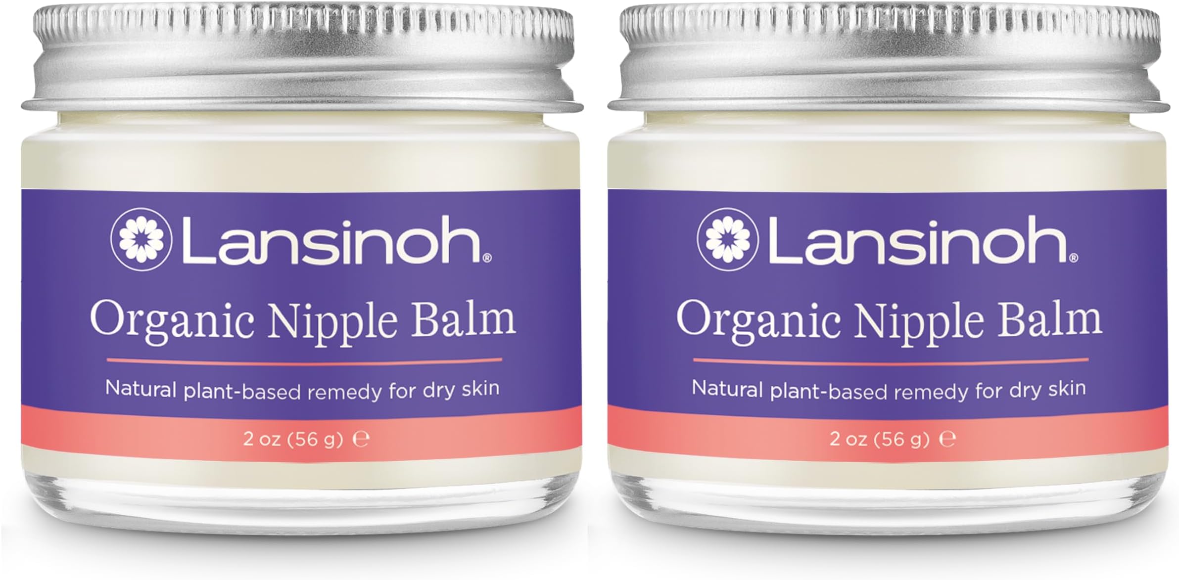 Lansinoh Organic Balm, Breastfeeding Essentials, 2 Pack, 4 Ounces Total