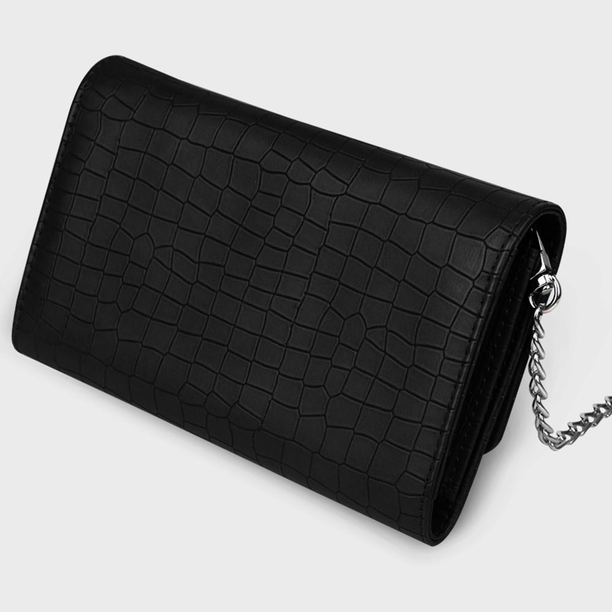 The Wallet Store Croco Design Sling Bag - Black