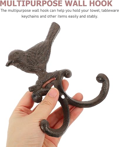 Miniatura 5 de Cabilock Gancho de hierro fundido para pájaros, gancho para puerta, decoración de metal, gancho para toallas de baño, ganchos de hierro fundido,
