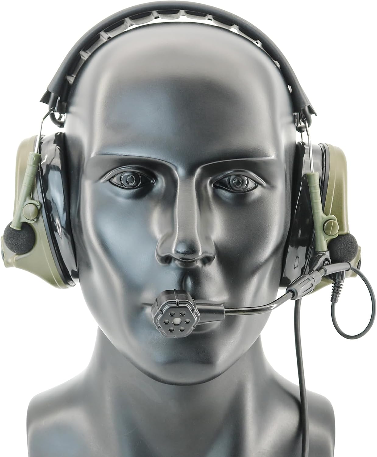 HEARFALCOM C5XPI Tactical Airsoft Headset Noise Canceling Pickup & U94 V2 PTT Adapter for UV5R Two-Way Radio